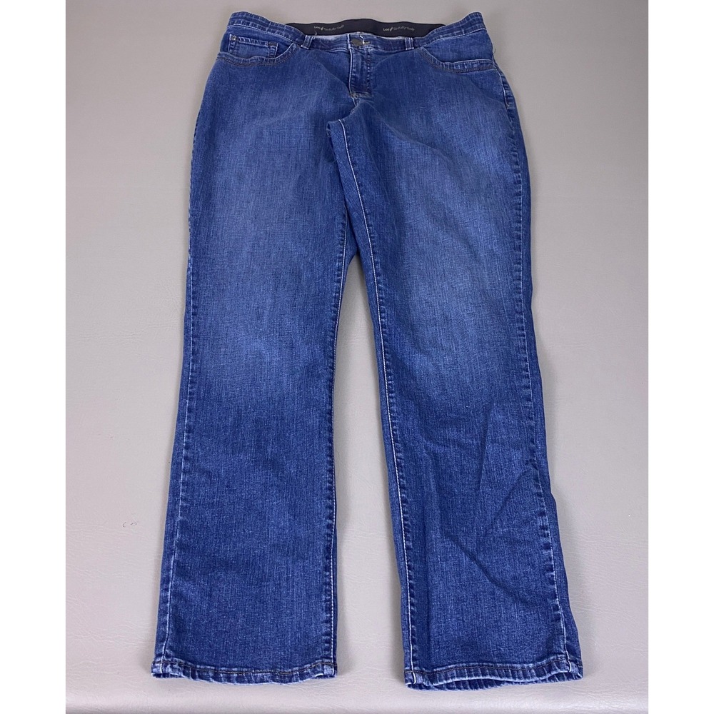 Lee Sinfully Soft Jeans Women's Size 16W Blue Straight Leg  Medium Comfort Waist